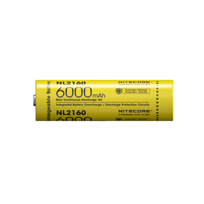 Batterie Nitecore NL2160 6000mAh 21700 Rechargeable - 3.6V IPX6 Haute Capacité