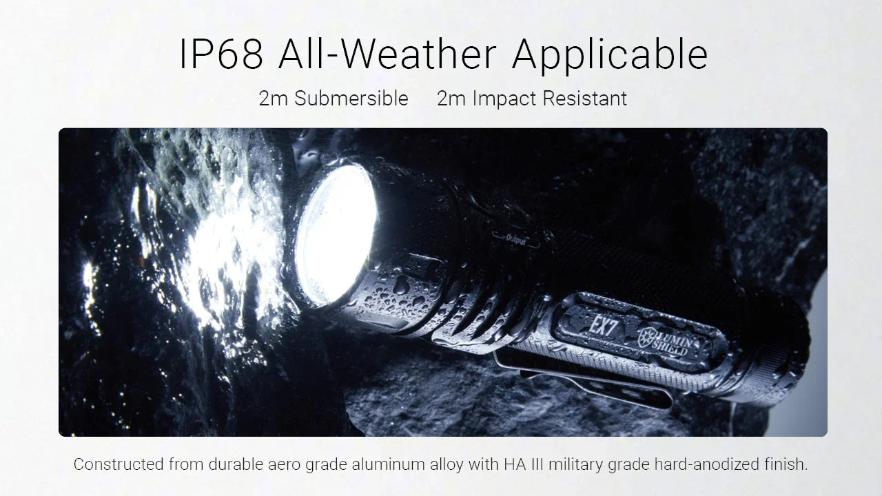 Nitecore EX7 6000 Lumens - Flashlight Rechargeable USB-C - Customizable Beam