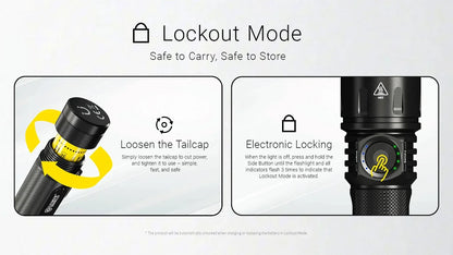 Nitecore EX7 6000 Lumens - Flashlight Rechargeable USB-C - Customizable Beam