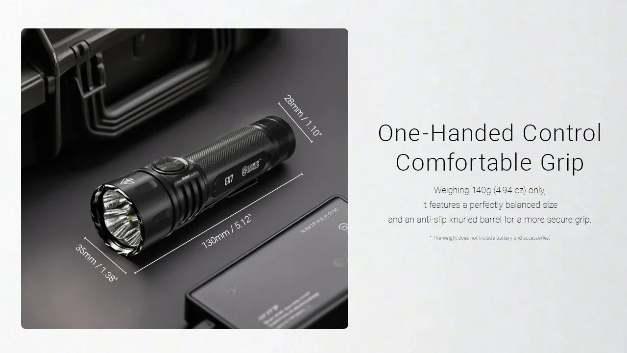 Nitecore EX7 6000 Lumens - Flashlight Rechargeable USB-C - Customizable Beam