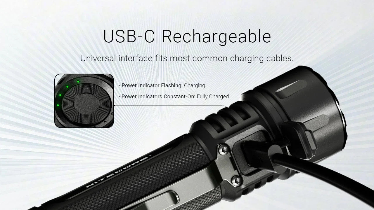 Nitecore EX7 6000 Lumens - Flashlight Rechargeable USB-C - Customizable Beam