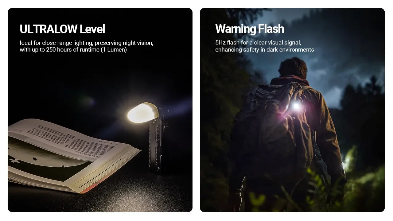 Nitecore EDC09 Flashlight 1600 Lumens - Swivel Head 102° - 3 Color Temperatures - Rechargeable USB-C