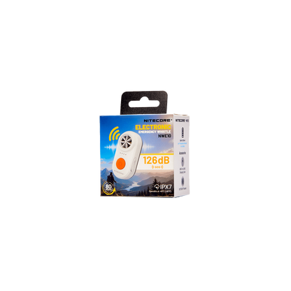 Nitecore NWE10 - Electronic Outdoor Whistle 126 dB USB-C Rechargeable -40°C