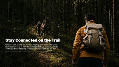 Nitecore NWE10 - Electronic Outdoor Whistle 126 dB USB-C Rechargeable -40°C