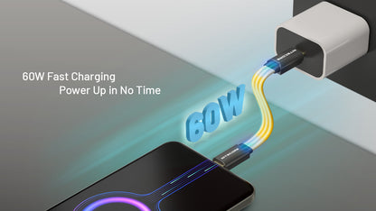 Nitecore NLink10 Fast Charging USB-C Cable 60W - Compact Magnetic - Gold-Plated Connectors PD QC