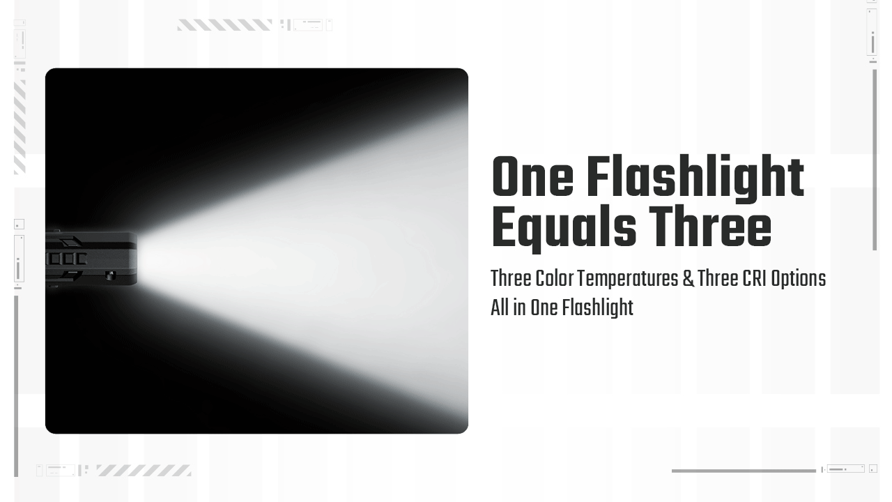 Lampe Torche Nitecore EDC07 1500 Lumens - 3 Températures CRI 97/83/73 - Rechargeable USB-C - Design Slim Ultra-Léger