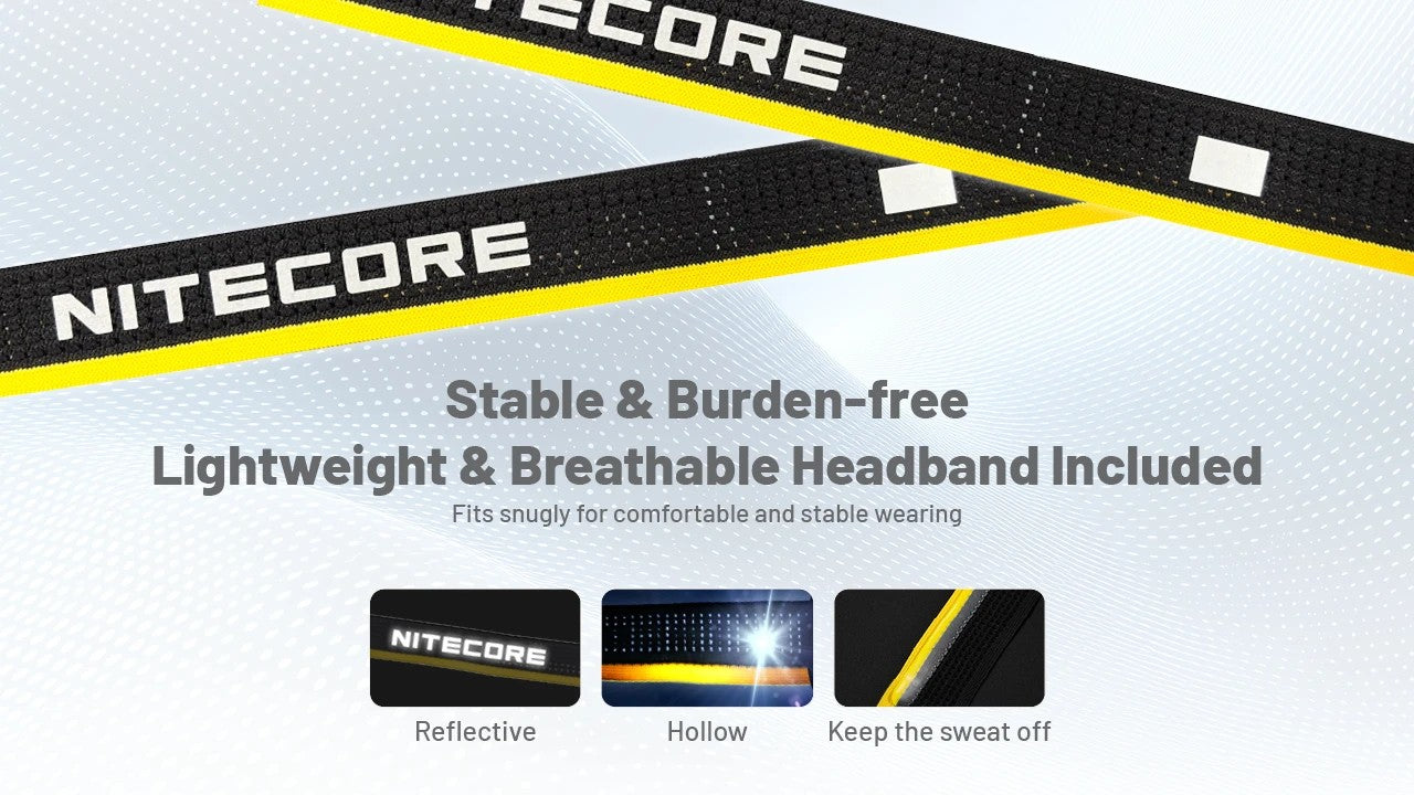 Lampe Frontale Nitecore HA25 UHE 800 Lumens 3 Températures de Couleur - Double Alimentation - Ultra-Légère