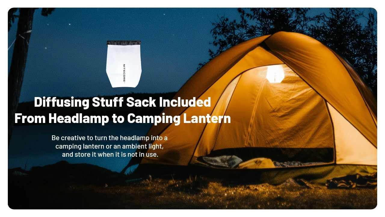 Lampe Frontale Nitecore HA25 UHE 800 Lumens 3 Températures de Couleur - Double Alimentation - Ultra-Légère