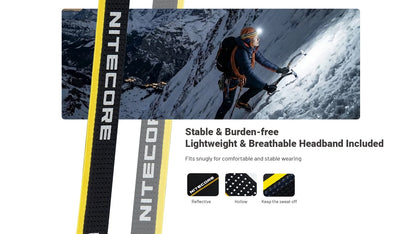 Nitecore HA29 UHE Headlamp 1200 Lumens - 170 Meters - All-Weather -40°F - Triple MCT UHE