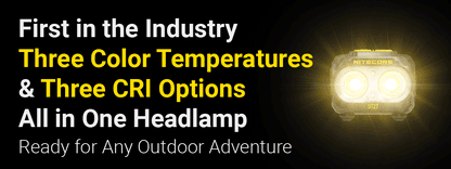 Nitecore UT27 Headlamp 800 Lumens - 1 HLB1500 Battery - 3 Color Temperatures - High CRI