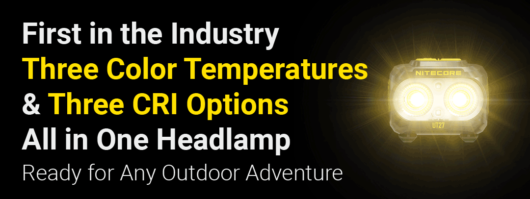 Nitecore UT27 PRO Headlamp 800 Lumens - 2 HLB1500 Batteries - 3 Color Temperatures - High CRI