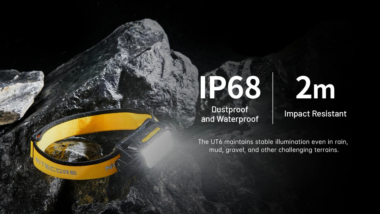 Nitecore UT6 1600 Lumens - Lampe Frontale Trail Running MCT 3 Températures Couleur