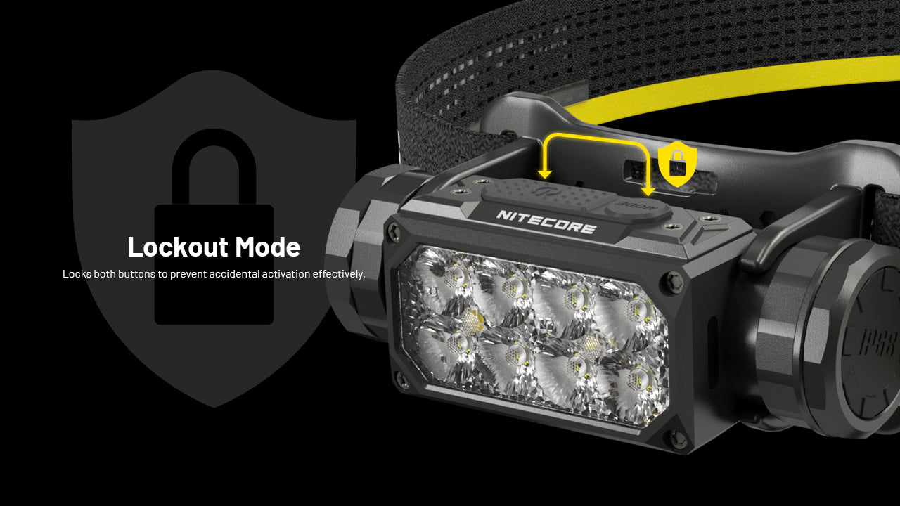 Lampe Frontale Nitecore HC65 UHE 2000 Lumens - Rechargeable USB-C - Lumière Rouge