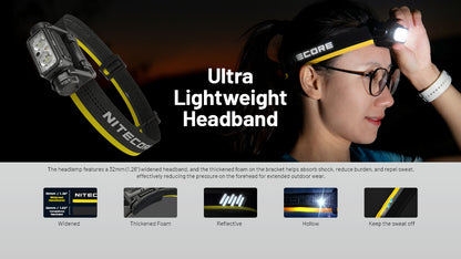 Nitecore NU45 Headlamp 1700 Lumens - Rechargeable USB-C - Proximity Sensor - IP68