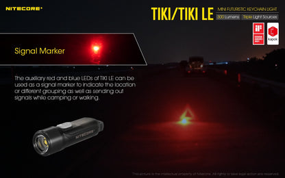 Nitecore TIKI 300 Lumens - EDC Keychain Light USB-C Triple Source UV CRI90