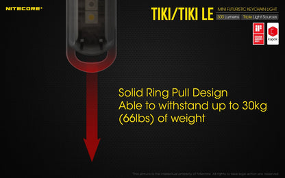 Nitecore TIKI 300 Lumens - EDC Keychain Light USB-C Triple Source UV CRI90