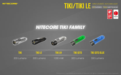 Nitecore TIKI 300 Lumens - EDC Keychain Light USB-C Triple Source UV CRI90