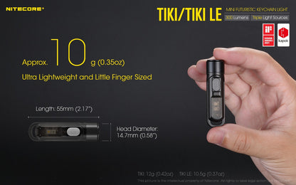 Nitecore TIKI 300 Lumens - EDC Keychain Light USB-C Triple Source UV CRI90