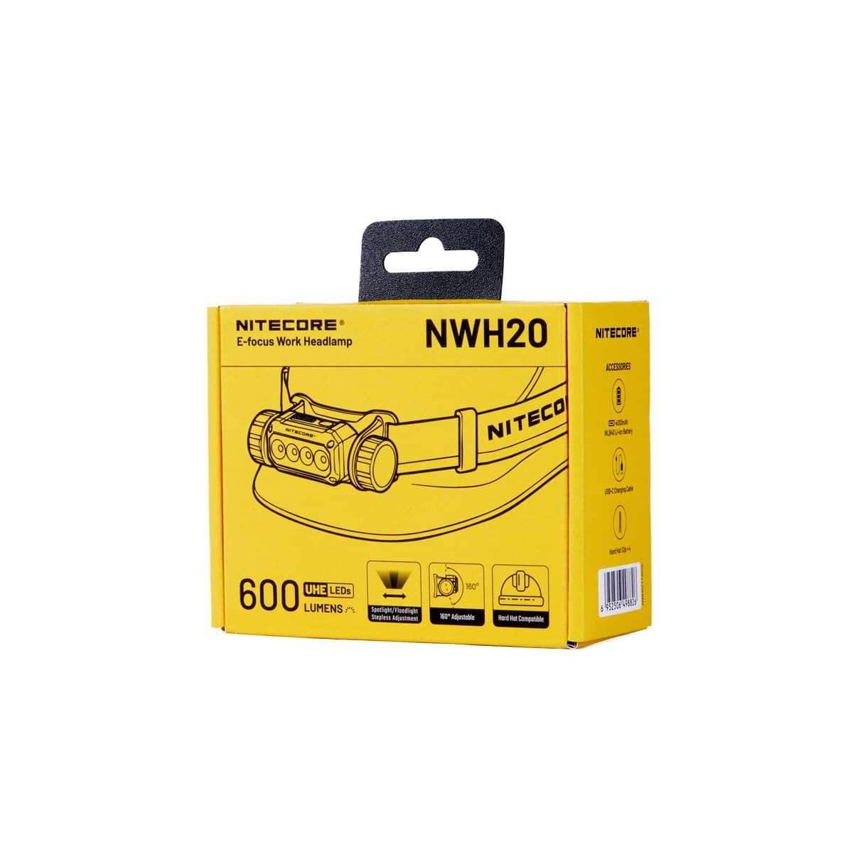 Nitecore NWH20 600 Lumens - Professional Rechargeable Headlamp E-Focus Electronic USB-C