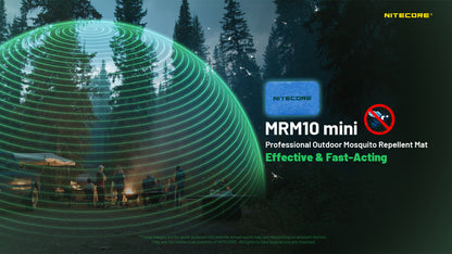 Nitecore MRM10 mini Kit Mosquito Repellent Mats - 60 Professional Repellent Pads - 360 Hours Protection + Free EMR11D