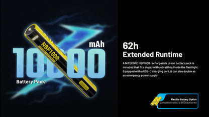 Nitecore MH40 PRO 3500 Lumens - Long Throw Flashlight - Wireless Switch