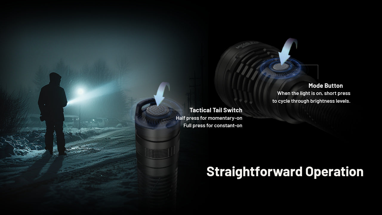 Nitecore MH40 PRO 3500 Lumens - Long Throw Flashlight - Wireless Switch