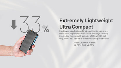 Batterie Externe Nitecore SUMMIT 20000 20000mAh - Températures Extrêmes -40°C - Power bank fibre de carbone