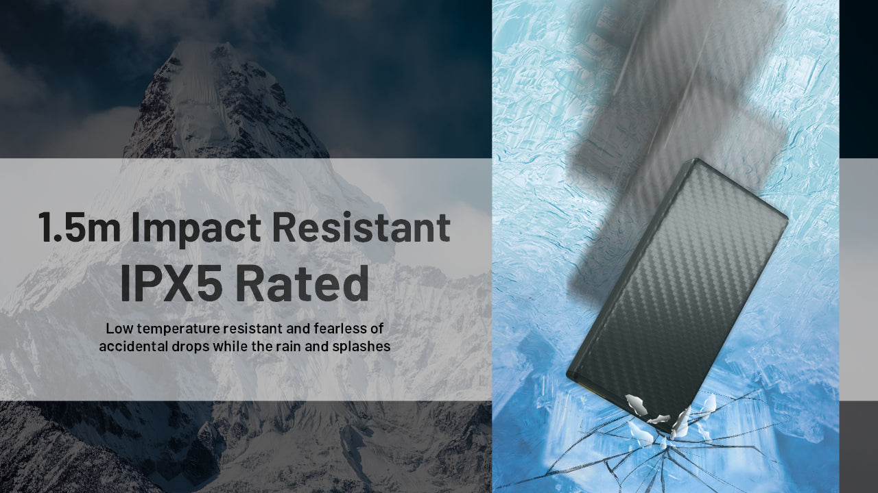 Batterie Externe Nitecore SUMMIT 20000 20000mAh - Températures Extrêmes -40°C - Power bank fibre de carbone