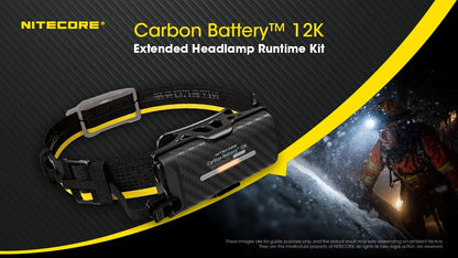 Nitecore Carbon Battery 12K Kit - Extension Autonomie Frontale USB-C IP68 12000mAh