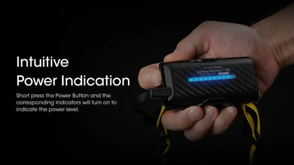 Nitecore Carbon Battery 12K Kit - Extension Autonomie Frontale USB-C IP68 12000mAh