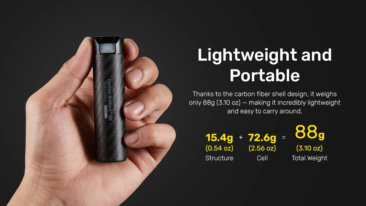 Nitecore Carbon Battery 6K Power Bank USB-C 6000mAh