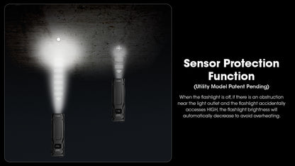 Lampe Torche Ultra Fine Nitecore EDC23 2500 Lumens - Rechargeable USB-C