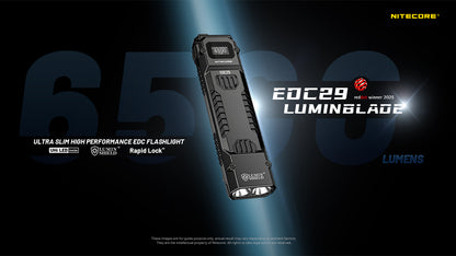 Lampe Nitecore EDC29 6500 Lumens - Rechargeable USB-C - Écran OLED