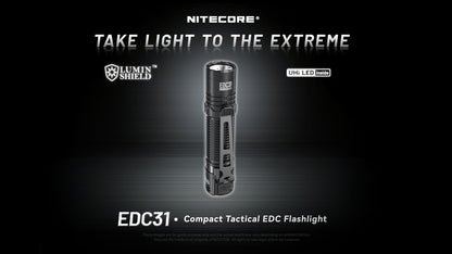 Lampe Torche Nitecore EDC31 3500 Lumens - Rechargeable USB-C - Double Mode Verrouillage - IP68