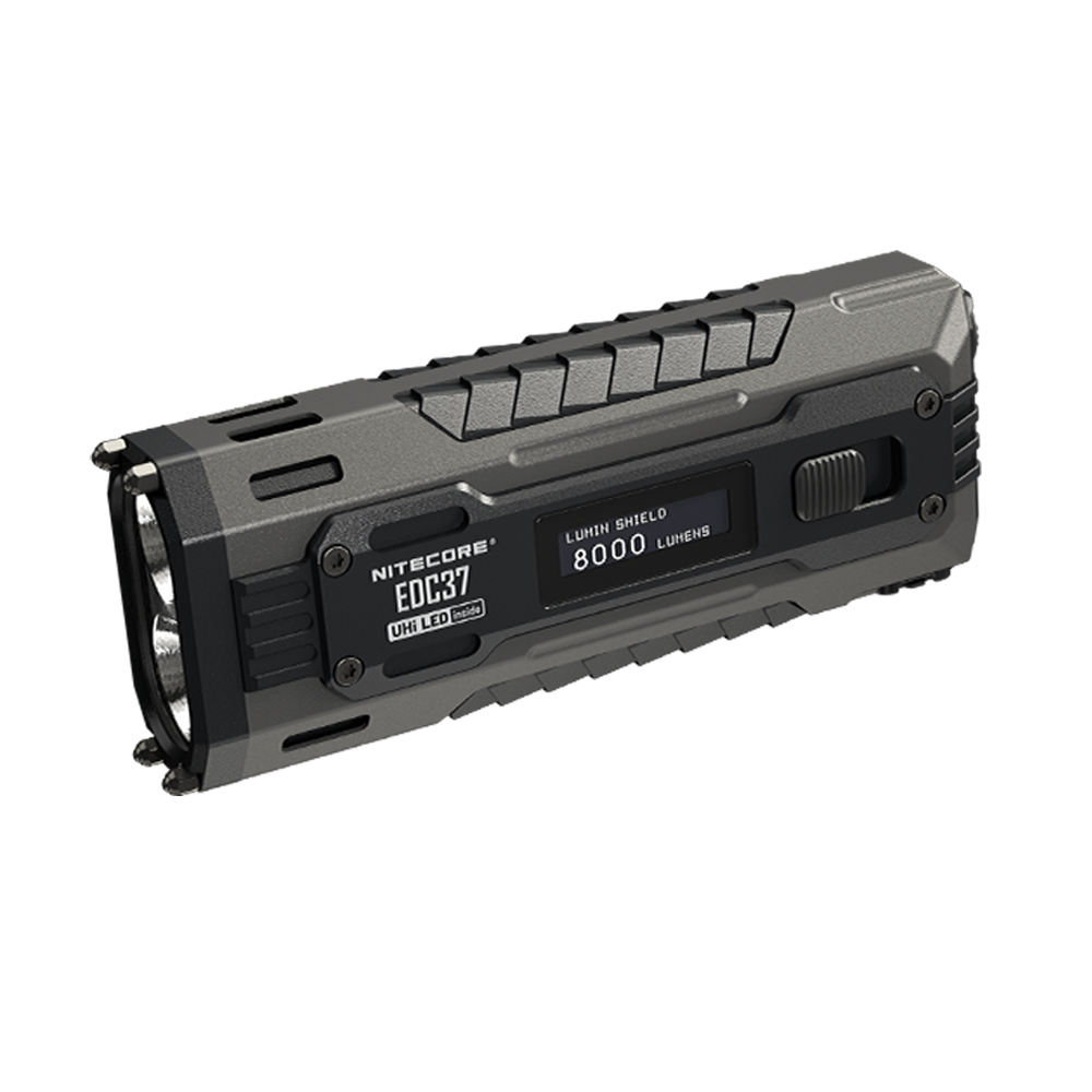 Nitecore EDC37 Flashlight 8000 Lumens - Rechargeable USB-C - OLED Display - Stainless Steel