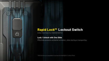 Lampe Torche Nitecore EDC37 8000 Lumens - Rechargeable USB-C - Écran OLED - Acier Inoxydable