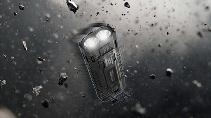 Lampe Torche Nitecore EDC37 8000 Lumens - Rechargeable USB-C - Écran OLED - Acier Inoxydable