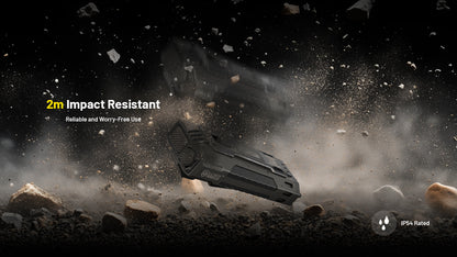 Lampe Torche Nitecore EDC37 8000 Lumens - Rechargeable USB-C - Écran OLED - Acier Inoxydable