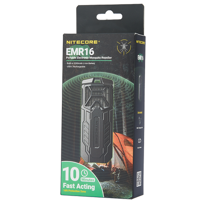 Nitecore EMR16 Electronic Mosquito Repeller 5m Protection Zone - USB-C Rechargeable 5200mAh - FCB 3.0 System