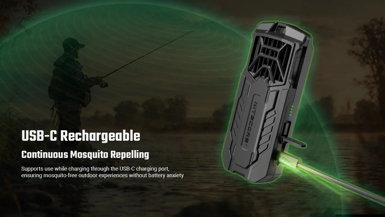 Nitecore EMR16 Electronic Mosquito Repeller 5m Protection Zone - USB-C Rechargeable 5200mAh - FCB 3.0 System