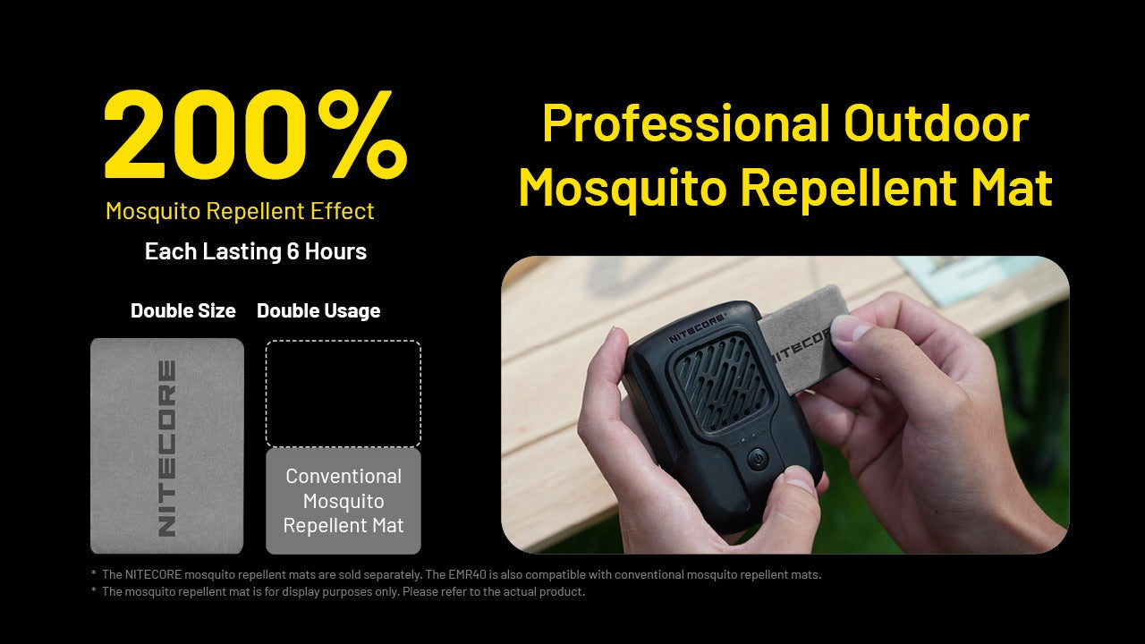 Nitecore EMR40 - Portable Mosquito Repeller USB-C 10h Outdoor Indoor