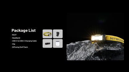Lampe Frontale Nitecore NU27 600 Lumens - Rechargeable USB-C - MCT 3 Températures de Couleur 