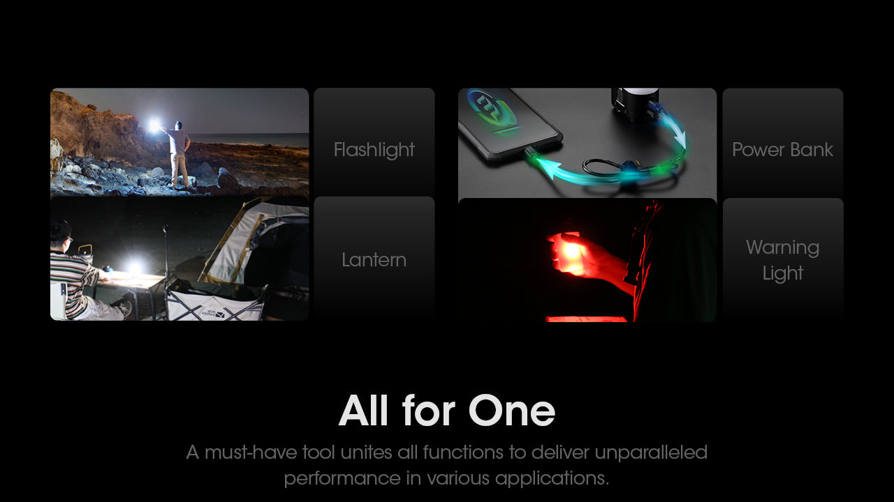 Nitecore LR70 3000 Lumens - 3 en 1 : Lanterne + Lampe Torche + Powerbank 10000mAh - Rechargeable USB-C