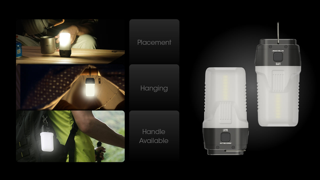 Nitecore LR70 3000 Lumens - 3 en 1 : Lanterne + Lampe Torche + Powerbank 10000mAh - Rechargeable USB-C