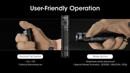 Nitecore MH12 PRO Flashlight 3300 Lumens - Rechargeable USB-C - 21700 Battery