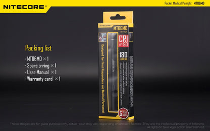 Nitecore MT06MD 180 Lumens - Medical Penlight Nichia CRI90 5000K 2x AAA