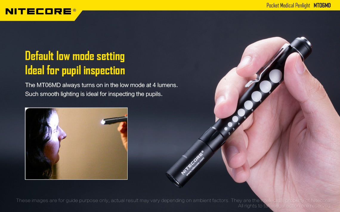 Nitecore MT06MD 180 Lumens - Medical Penlight Nichia CRI90 5000K 2x AAA