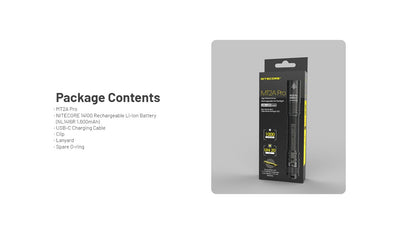 Nitecore MT2A Pro 1000 Lumens - Compact EDC Flashlight USB-C Rechargeable 2x AA Compatible