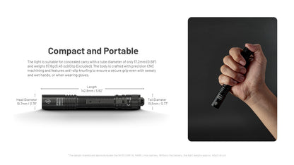 Nitecore MT2A Pro 1000 Lumens - Compact EDC Flashlight USB-C Rechargeable 2x AA Compatible