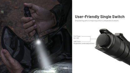 Nitecore MT2A Pro 1000 Lumens - Compact EDC Flashlight USB-C Rechargeable 2x AA Compatible